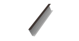 Декоративная накладка на столб универсальная 80х80 для забора жалюзи 0,45 Drap TX RR 32 темно-коричневый (3м)