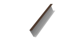 Декоративная накладка на столб универсальная 80х80 для забора жалюзи 0,5 Satin Matt RAL 8017 шоколад (1,8м)