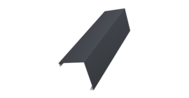 Декоративная накладка на столб универсальная угловая 60х60 для забора жалюзи 0,5 Satin Matt TX RAL 7024 мокрый асфальт (3м)