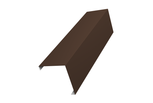 Декоративная накладка на столб универсальная угловая 62х55 для забора жалюзи 0,7 PE RAL 8017 шоколад (2м)