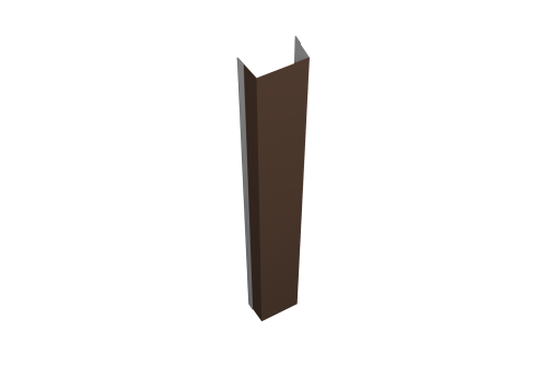 Крепежная планка нижняя Texas 0,5 Satin RAL 8017 шоколад (1,8м)