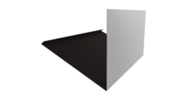 Планка примыкание верхнее к трубе фальц Grand Line 0,5 Satin Matt RAL 9005 черный (2м)