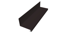 Планка примыкание нижнее к трубе фальц 0,45 Drap TX RAL 9005 черный (2м)