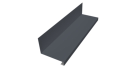 Планка примыкание нижнее к трубе фальц 0,5 Drap RAL 7024 мокрый асфальт (3м)