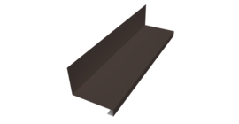 Планка примыкание нижнее к трубе для Кликфальц Pro Grand Line 0,5 Satin с пленкой RR 32 темно-коричневый (2м)