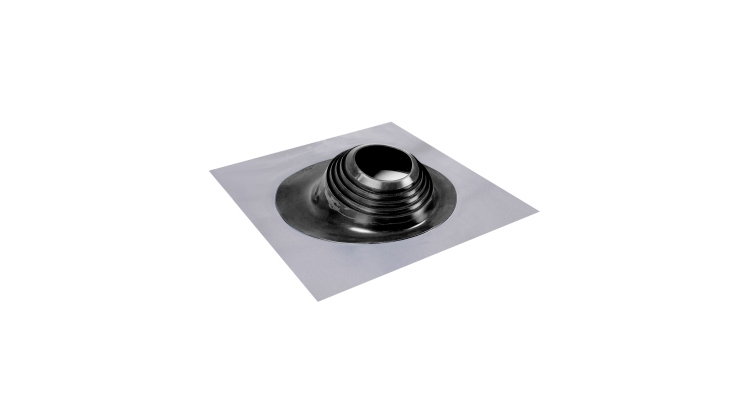 Проходной элемент MF CN угловой №2 (200-280мм) +240 силиконовый (металлический неокрашенный фланец) черный