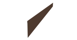 Ламель забора жалюзи Palermo стартовая/финишная для калиток и ворот 0,5 Drap TX RAL 8017 шоколад