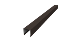 Планка вертикальная лицевая для забора жалюзи Palermo 0,5 PurPro Matt 275 RR 32 темно-коричневый (1,8м)