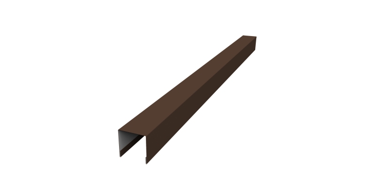 Планка вертикальная лицевая для забора жалюзи Palermo 0,5 PurPro Matt 275 RAL 8017 шоколад (1,8м)