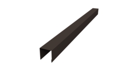 Планка вертикальная лицевая для забора жалюзи Palermo 0,45 PE-Double RR 32 темно-коричневый (2,5м)