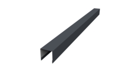 Планка вертикальная лицевая для забора жалюзи Palermo 0,5 Satin RAL 7024 мокрый асфальт (2,5м)