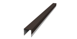 Планка вертикальная обратная для забора жалюзи Palermo 0,5 Drap TX RR 32 темно-коричневый (1,8м)