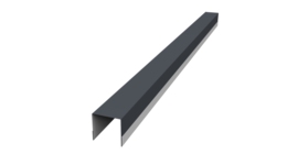 Планка вертикальная обратная для забора жалюзи Palermo 0,5 Drap RAL 7024 мокрый асфальт (2,5м)