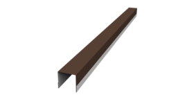 Планка вертикальная обратная для забора жалюзи Palermo 0,5 Rooftop Бархат RAL 8017 шоколад (3м)