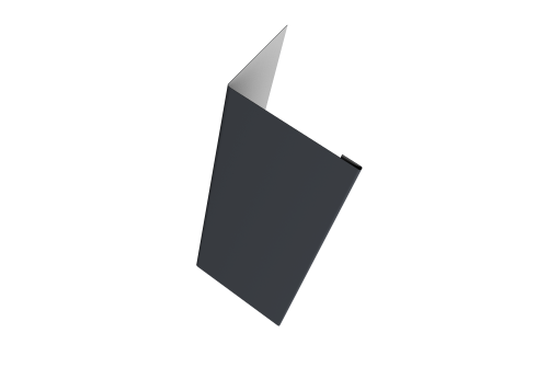 Нащельник для калиток и ворот 25х35 жалюзи Milan, Tokyo, Palermo 0,45 Drap RAL 7024 мокрый асфальт (L2,5)