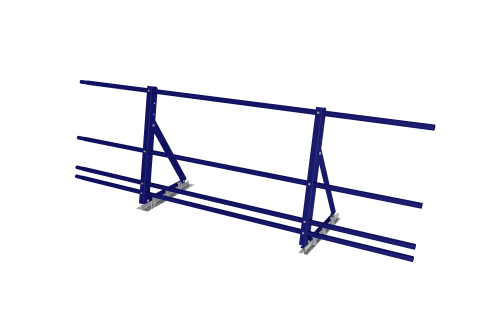Ограждение кровельное со снегозадержателем на фальц Optima 0,65х2м RAL 5002