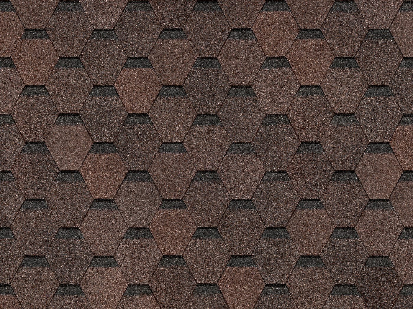 Гибкая черепица Docke Шестигранник, Коричневый