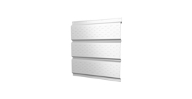 Софит металлический полная перфорация 0,5 Satin с пленкой RAL 9003 сигнальный белый