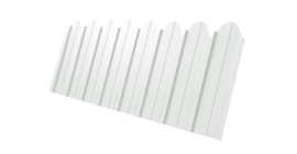 Профнастил С10A фигурный 0,45 PE RAL 9003 сигнальный белый